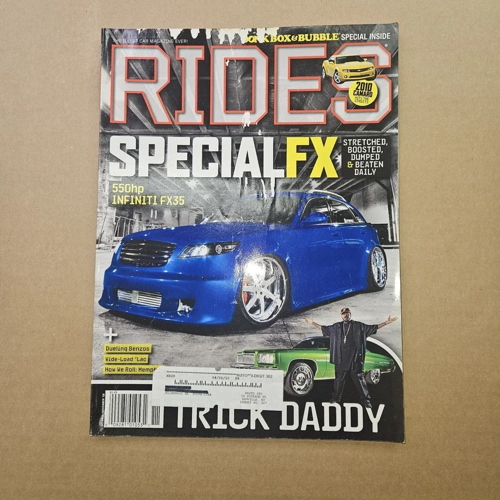 Lot of 9 RIDES Magazines (2008-2012) Donk Box & Bubble Flo Rida Trick Daddy